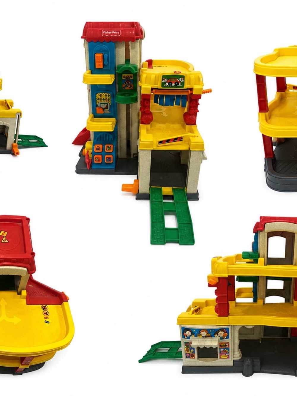 Fisher-Price Yellow Multi-Level Playset - Kids Toy- vintage